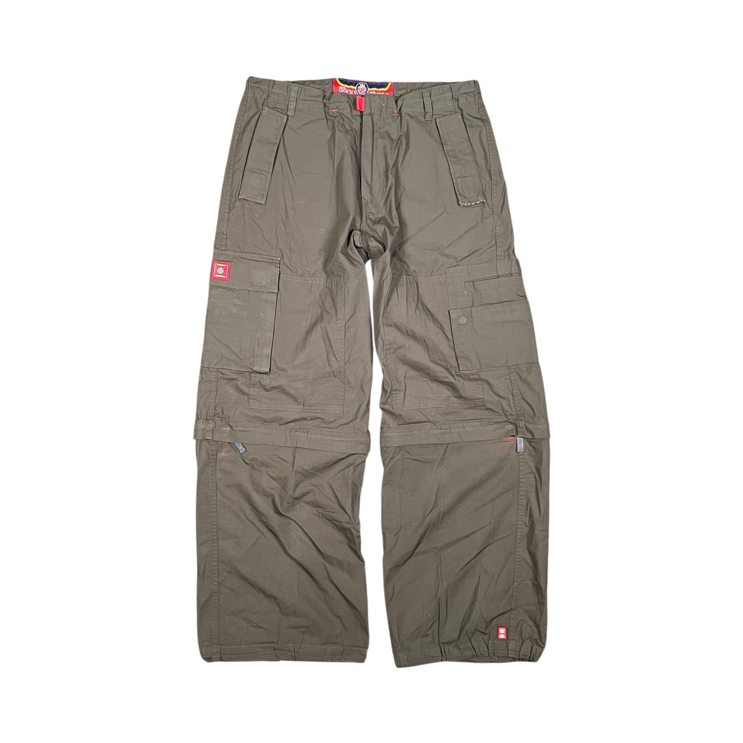 Vintage JNCO Jeans Baggy Cargo Pants Dark Olive