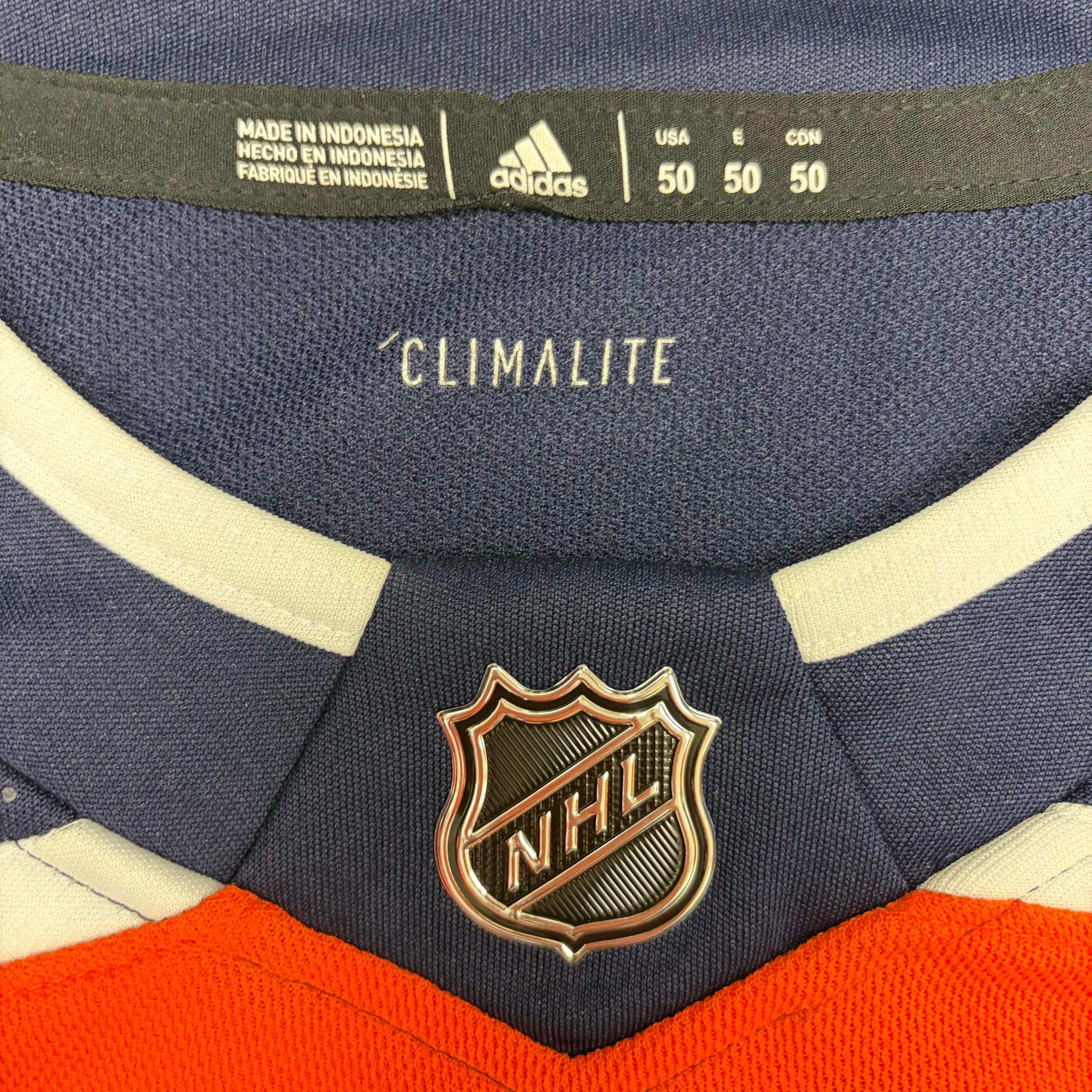 Vintage Adidas NHL Edmonton Oilers Oscar Klefbom Orange Jersey