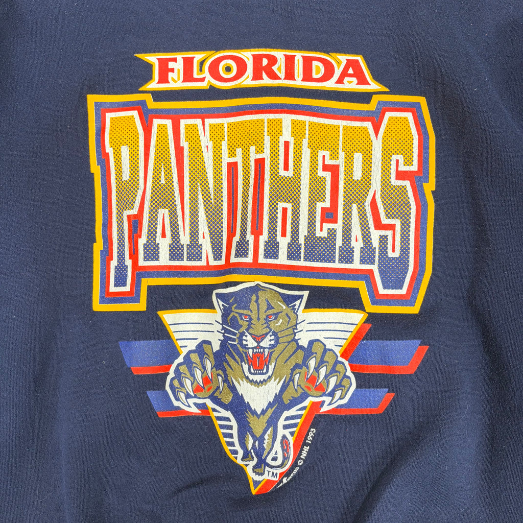 1993 Ravens Athletics NHL Florida Panthers Logo Crewneck Navy