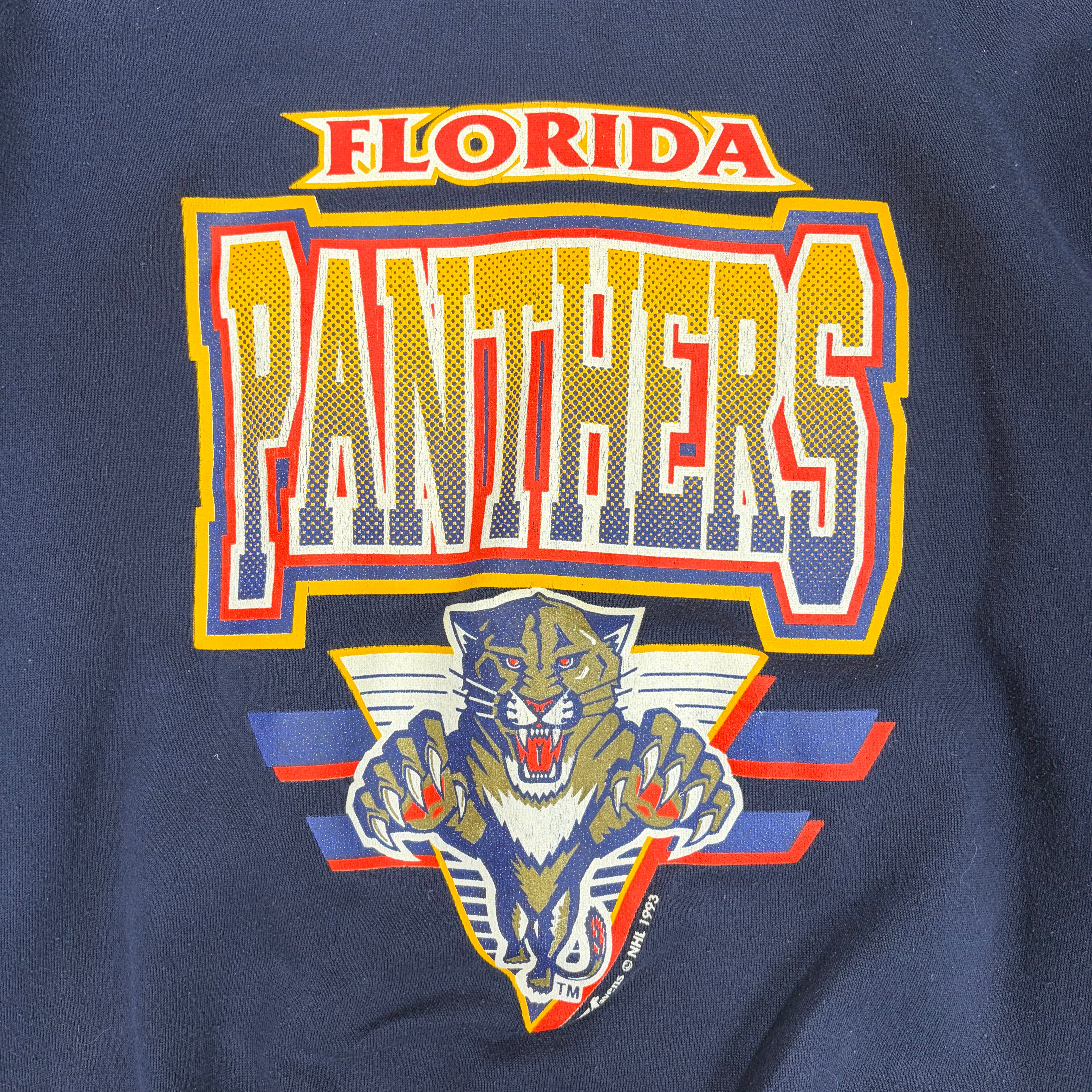 1993 Ravens Athletics NHL Florida Panthers Logo Crewneck Navy