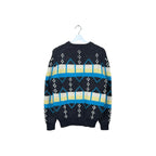 Vintage Claudie Zianno Women’s Multi Pattern Knit Grey/White