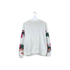Vintage Willow Ridge Women’s Floral Handknit Cardigan Cream
