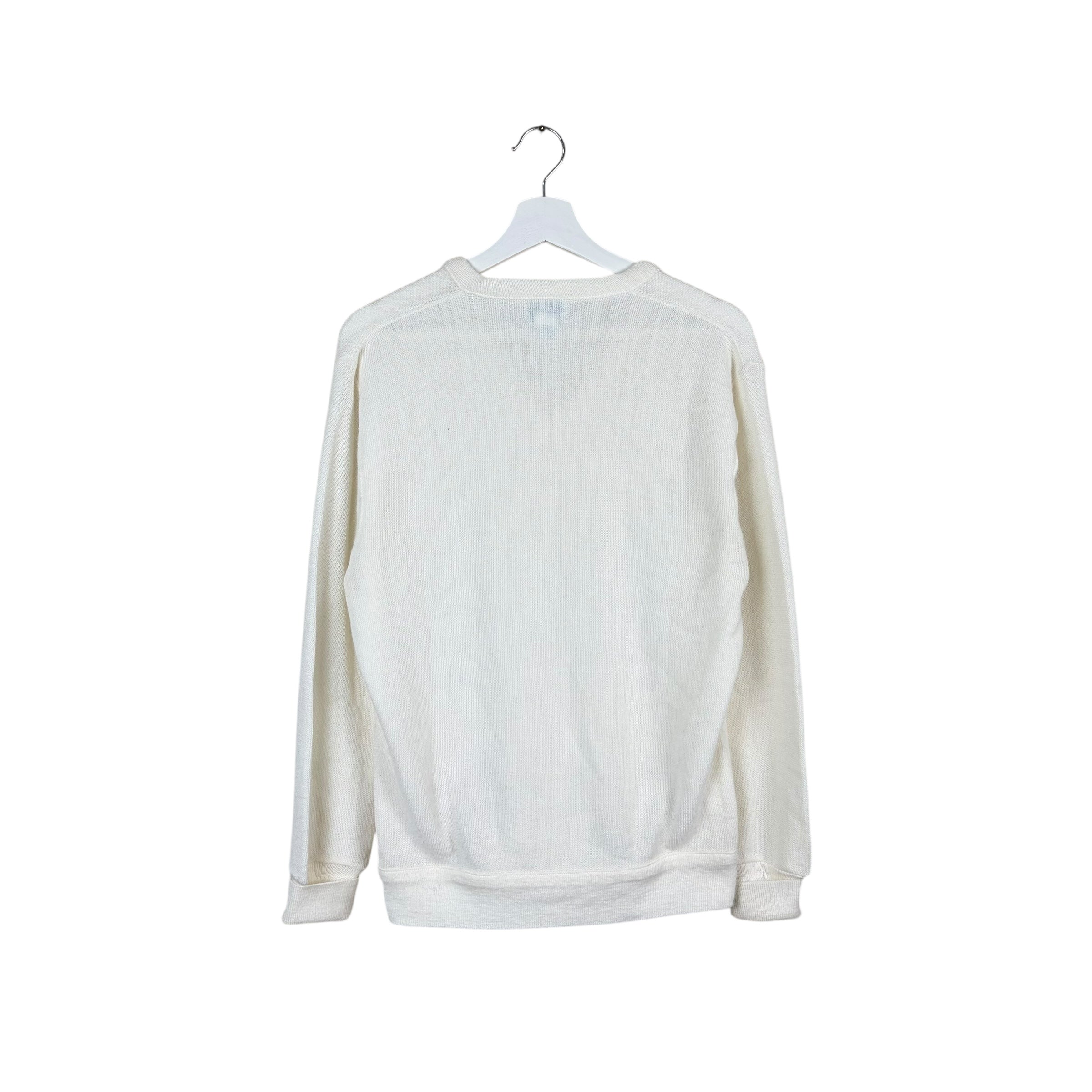 Vintage IZOD x Lacoste V-Neck Logo Knit White