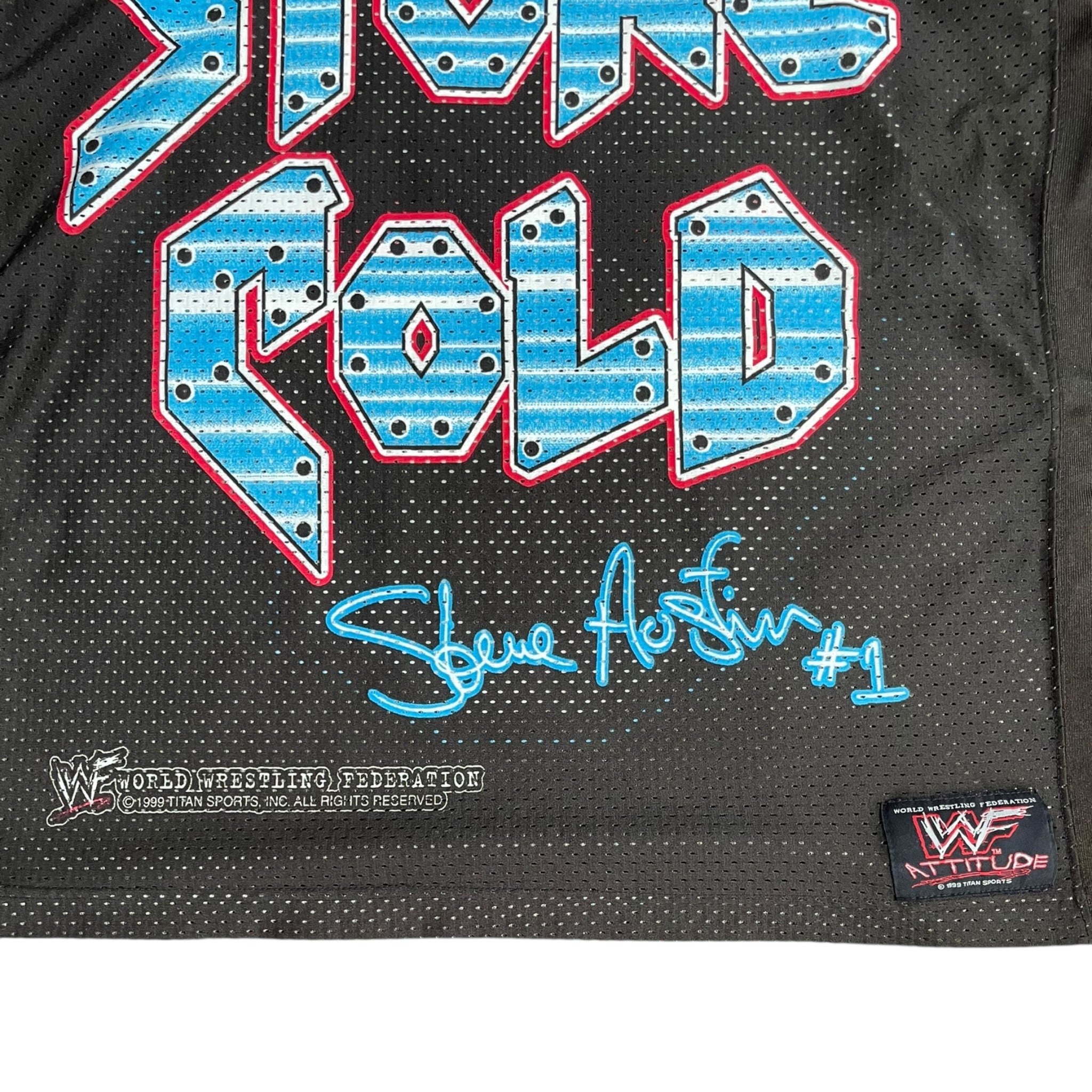1999 Titan Sports WFF Stone Cold Steve Austin Skull Jersey