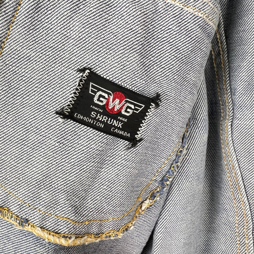 Vintage 60’s GWG Cowboy Jean Jacket Sun Faded Blue