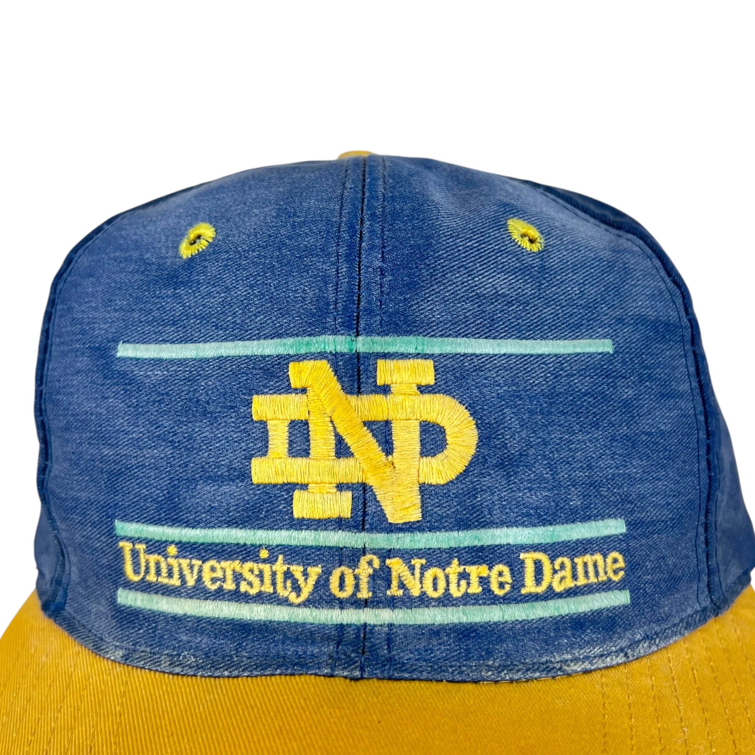Vintage The Game University of Notre Dame Logo SnapBack Washed Navy
