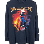 2005 Megadeth Uncle Sam Burning Flag Longsleeve Black