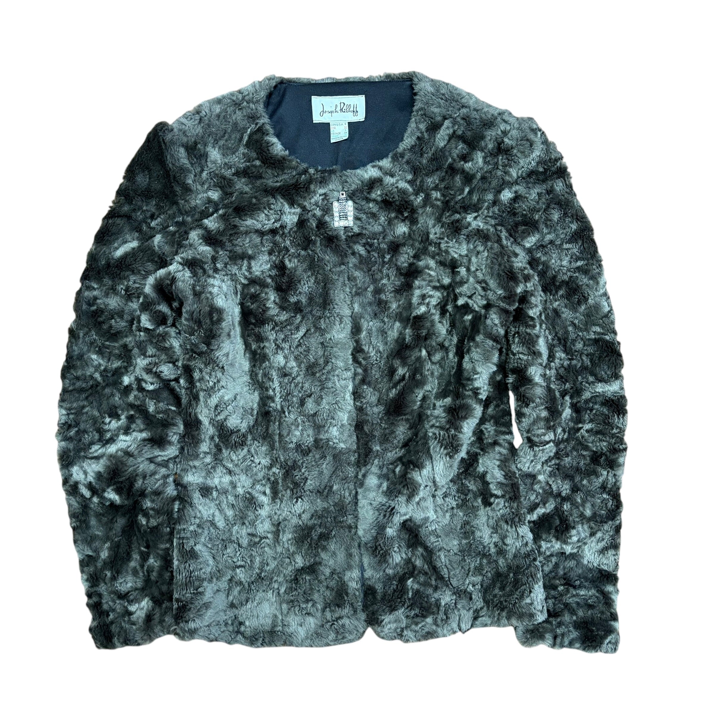 Vintage Joesph Ribkoff Women’s Faux Fur Mink Chinchilla Coat