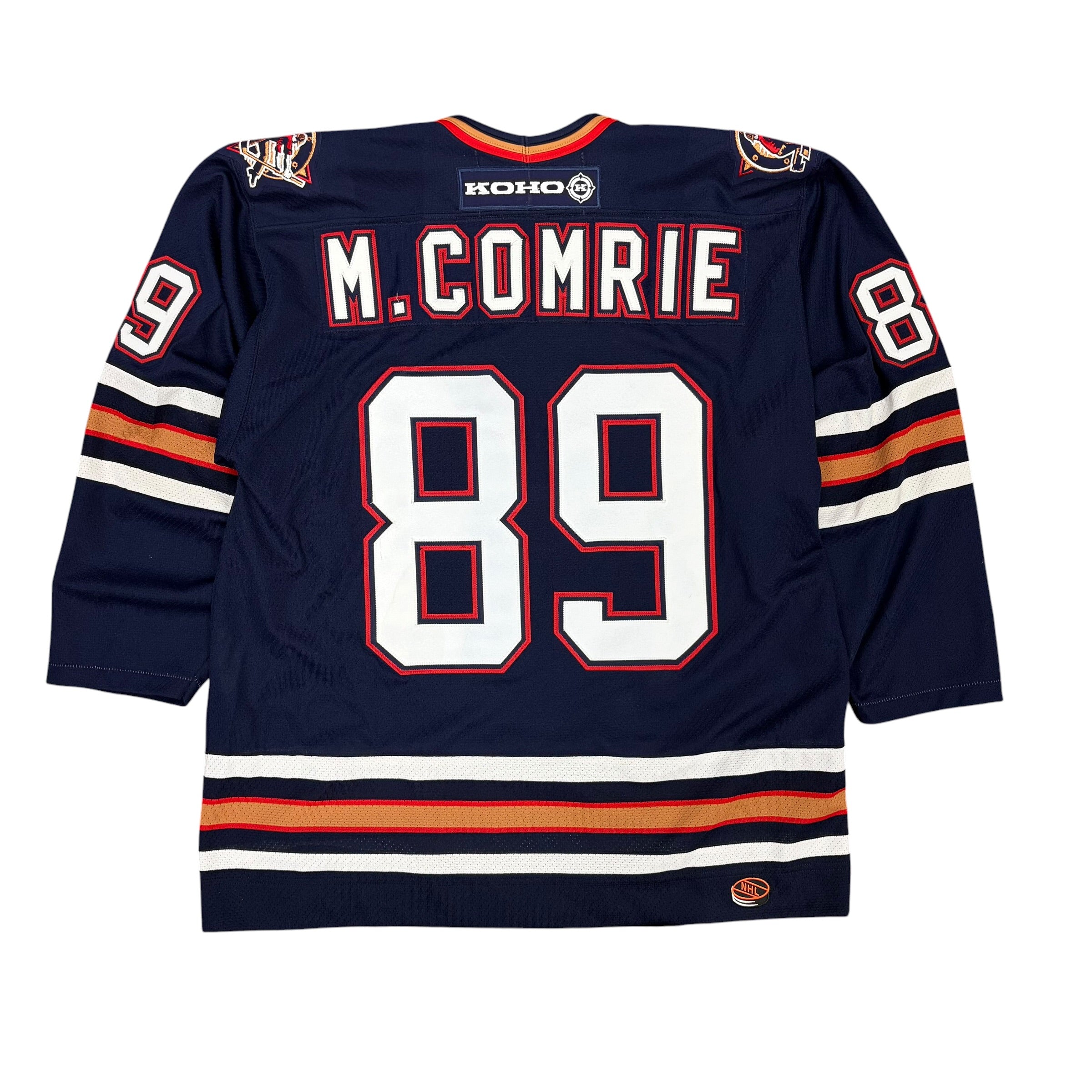 Vintage CCM NHL Edmonton Oilers Mike Comrie Jersey Navy