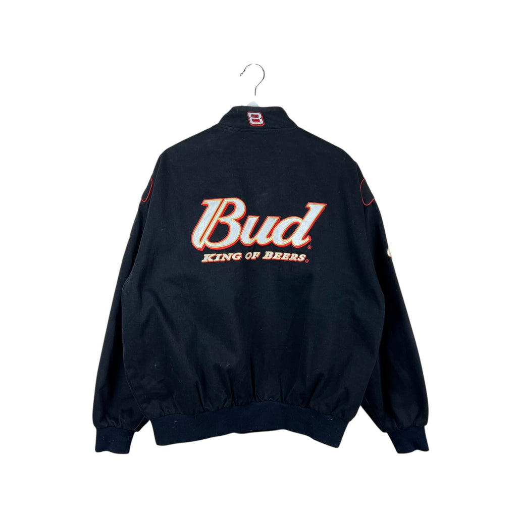 Vintage Jeff Hamilton NASCAR Dale Earnhardt Jr. Budweiser Racing Jacket Black