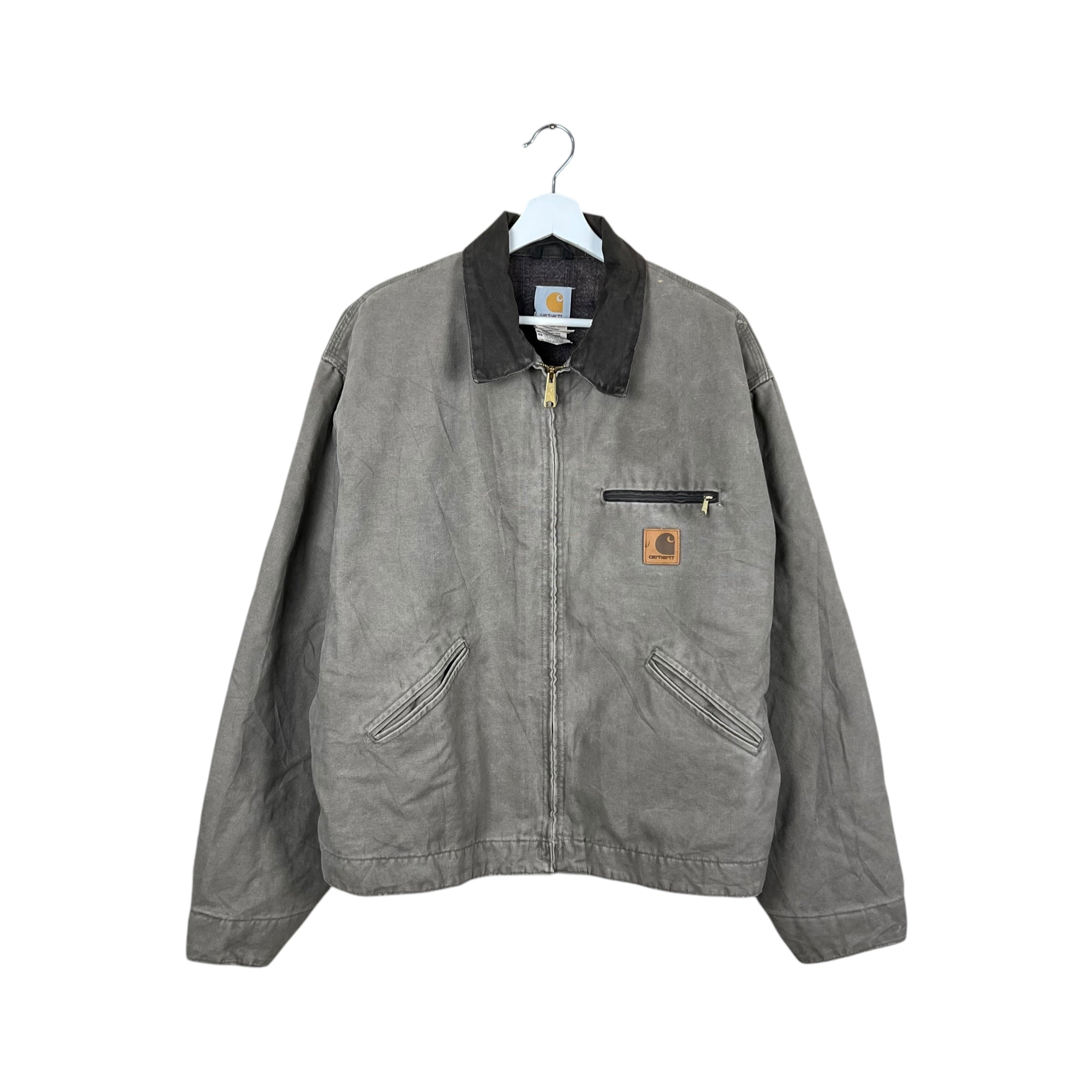 Vintage Carhartt Blanket Lined Detroit Jacket Washed Brown