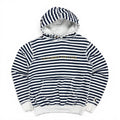 OVO Gold Embroidered Logo Stripe Hoodie White/Navy