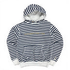 OVO Gold Embroidered Logo Stripe Hoodie White/Navy