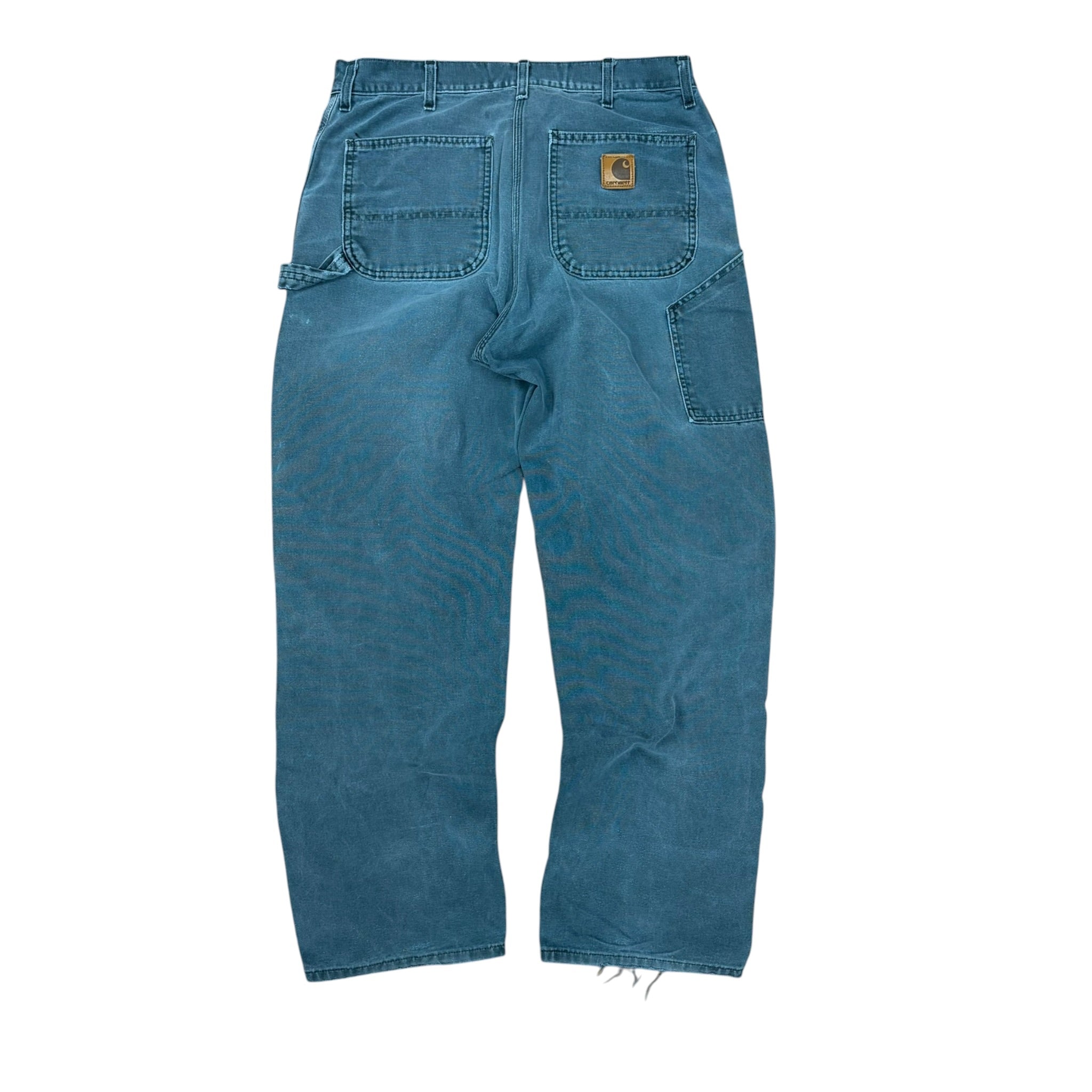 1998 Vintage Carhartt Carpenter Straight Leg Pants Dark Turquoise