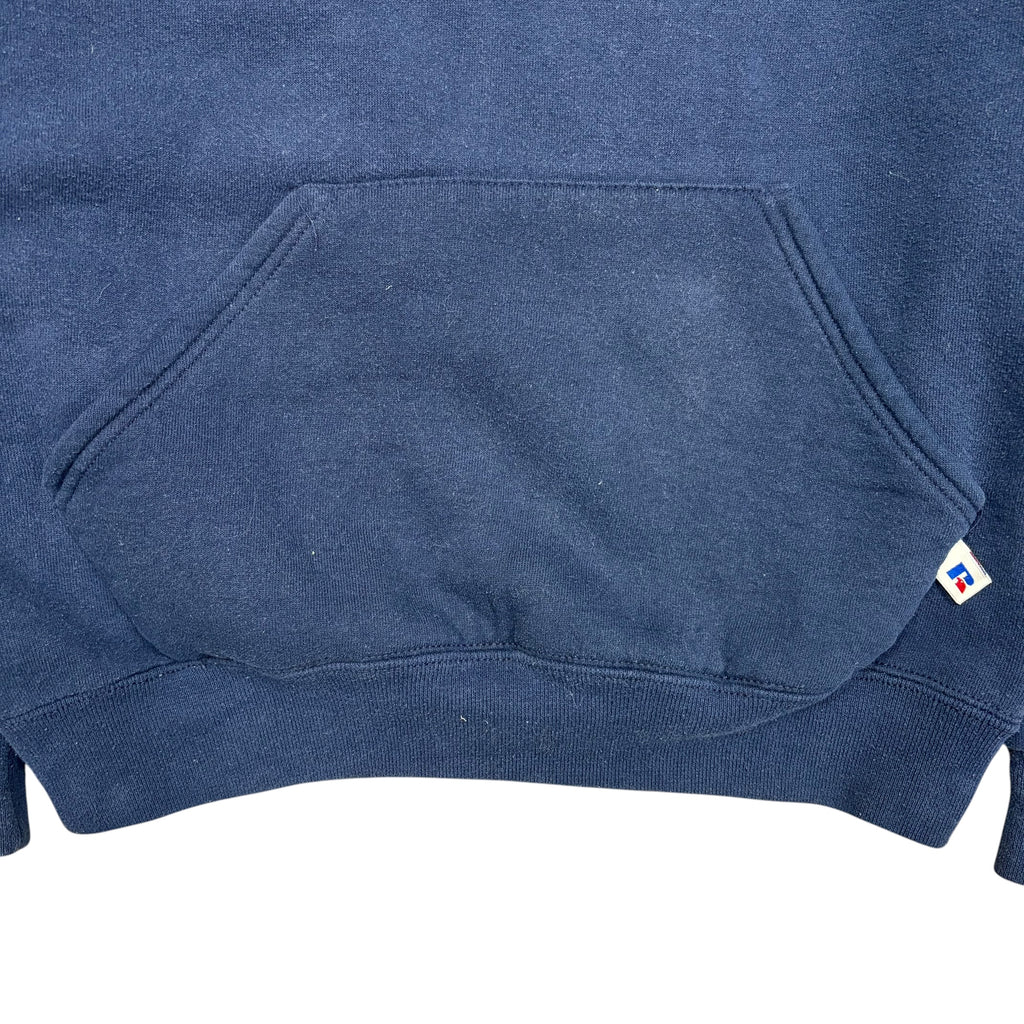 Vintage Y2K Russell Athletic Blank Pullover Hoodie Navy