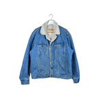 Vintage Wrangler Sherpa Denim Jacket Mid Wash