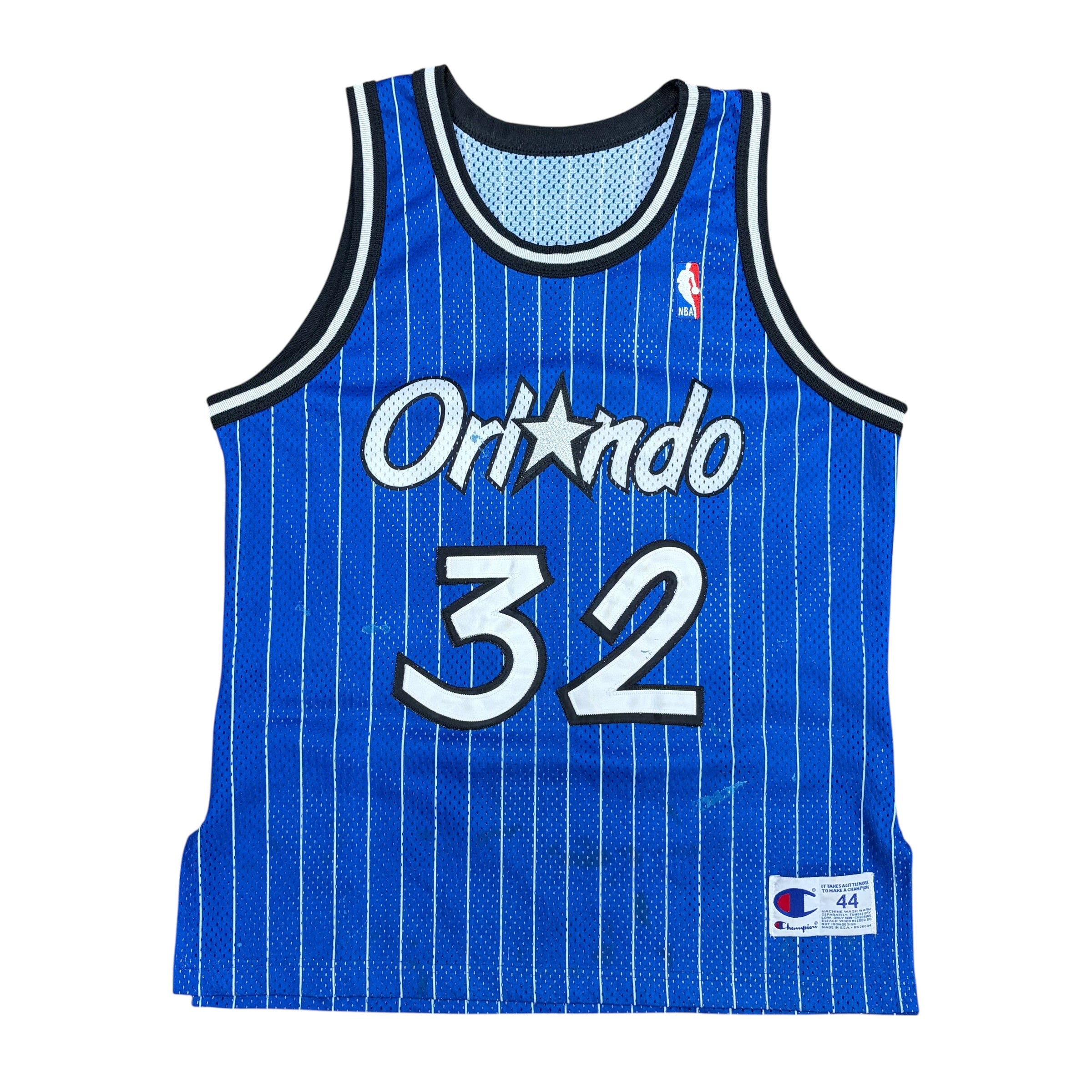 Vintage Champion NBA Orlando Magic Shaquille O’Neal Pinstripe Away Jersey
