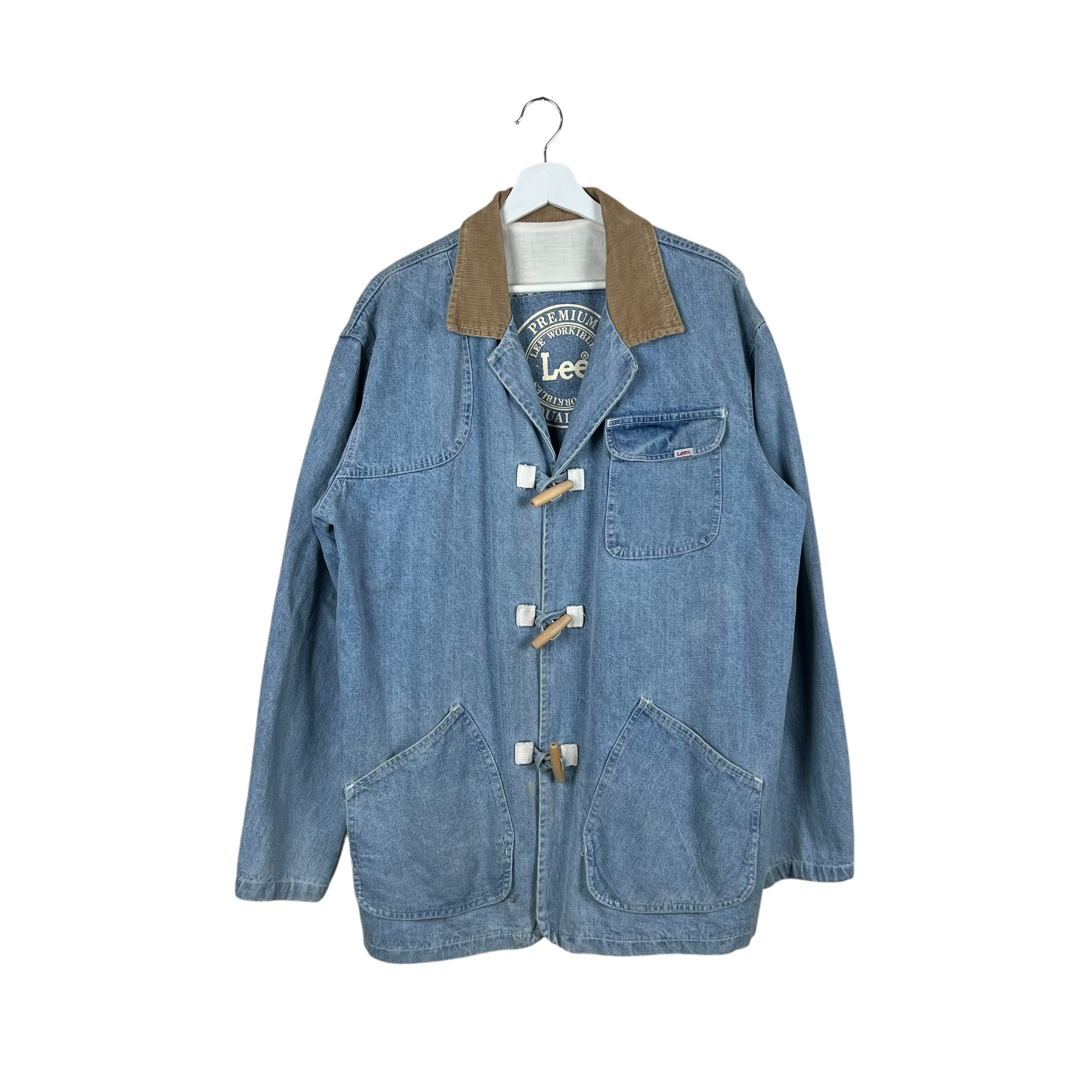 Vintage Lees Ranch Farmers Chore Jacket Washed Denim