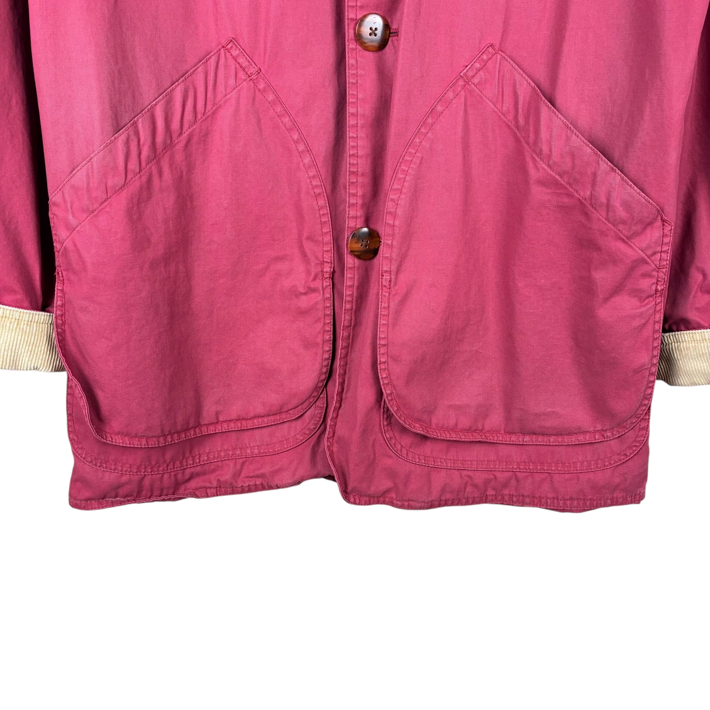 Vintage J.Crew Women’s Flannel Lined Barn Jacket Burgundy