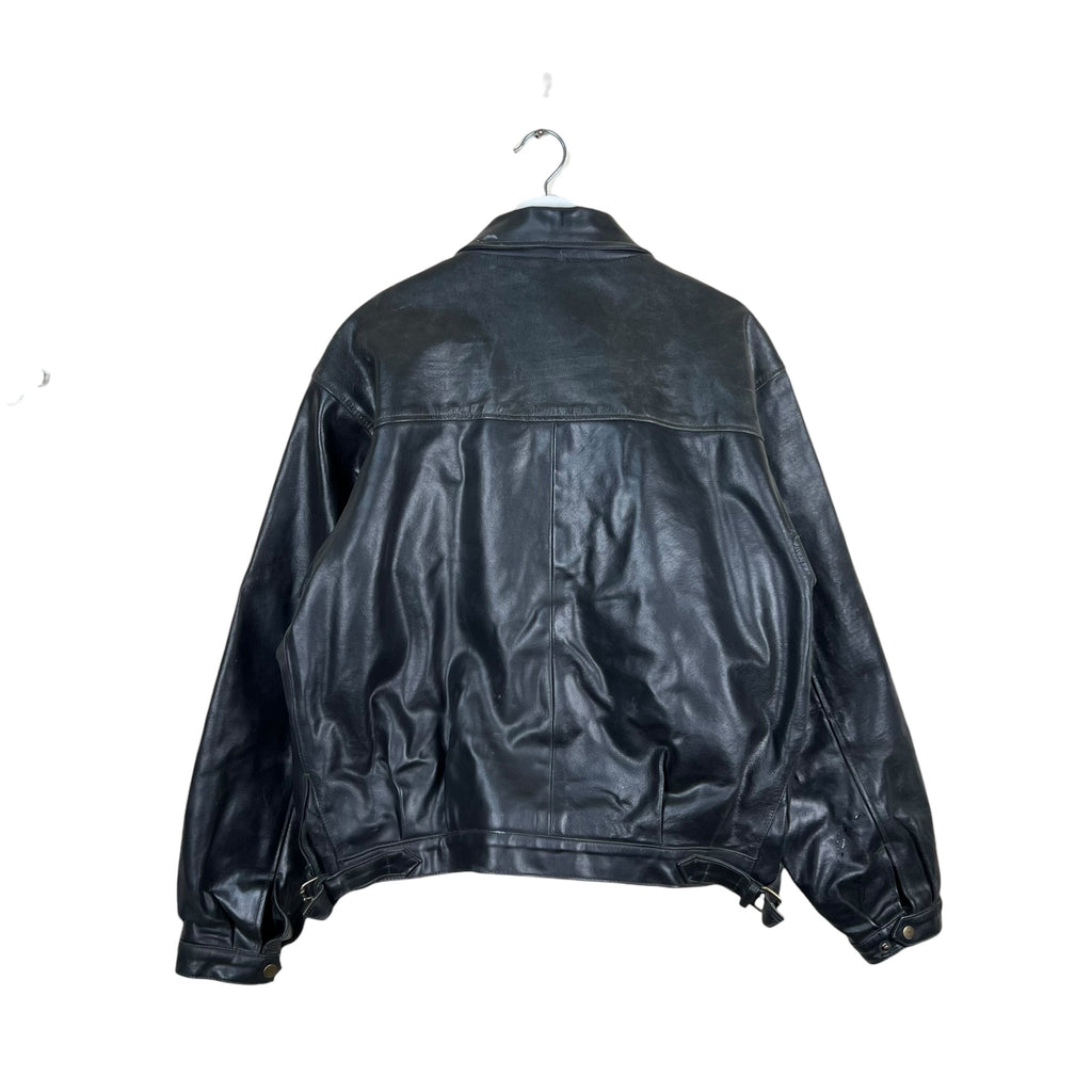 Vintage Hide Tech Leather Jacket Black