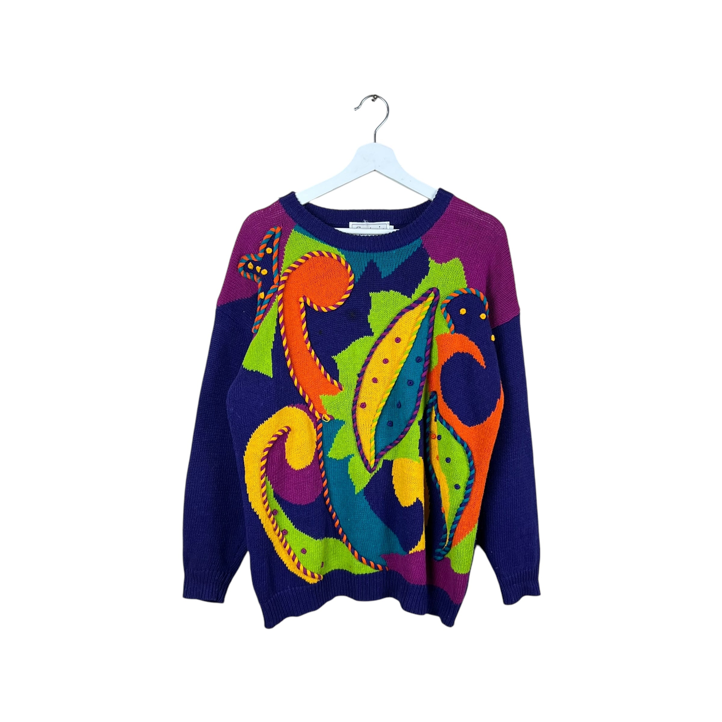 Vintage Santoria Women’s Multi Pattern Knit Purple