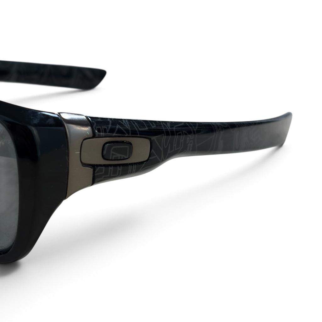 Oakley Dispatch Polarized Ghost Text Sunglasses Black