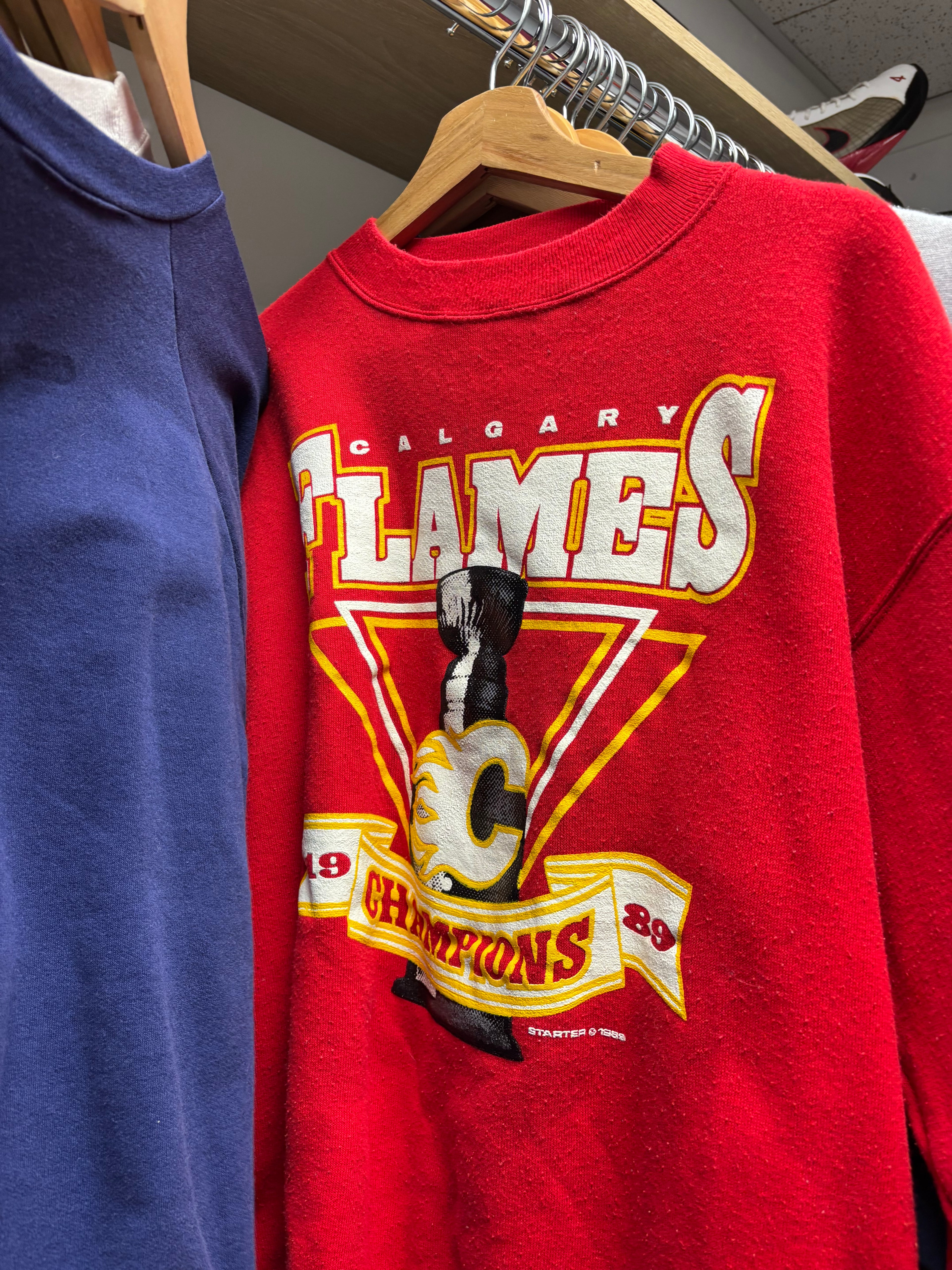1989 Calgary Flames championship crewneck sweatshirt