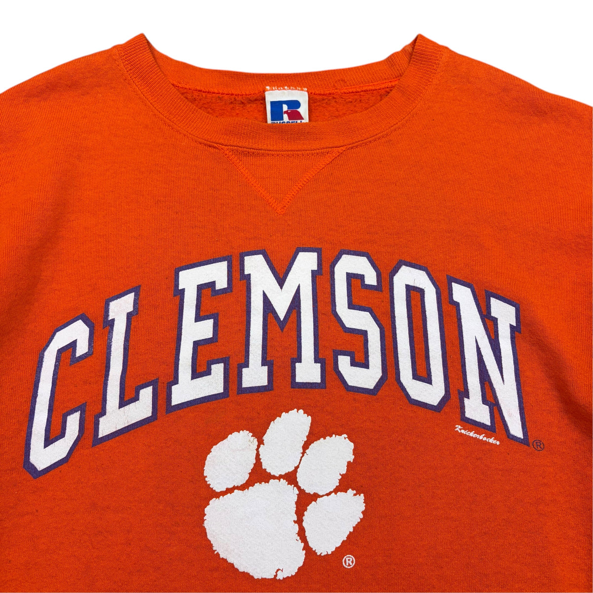Vintage Russell Athletics Clemson Arch Logo Crewneck Orange