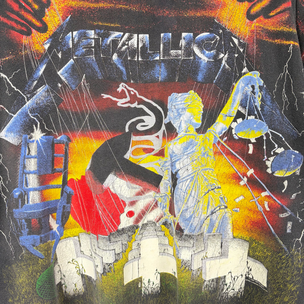 1991 Metallica Master of Puppets Album AOP Tee Black