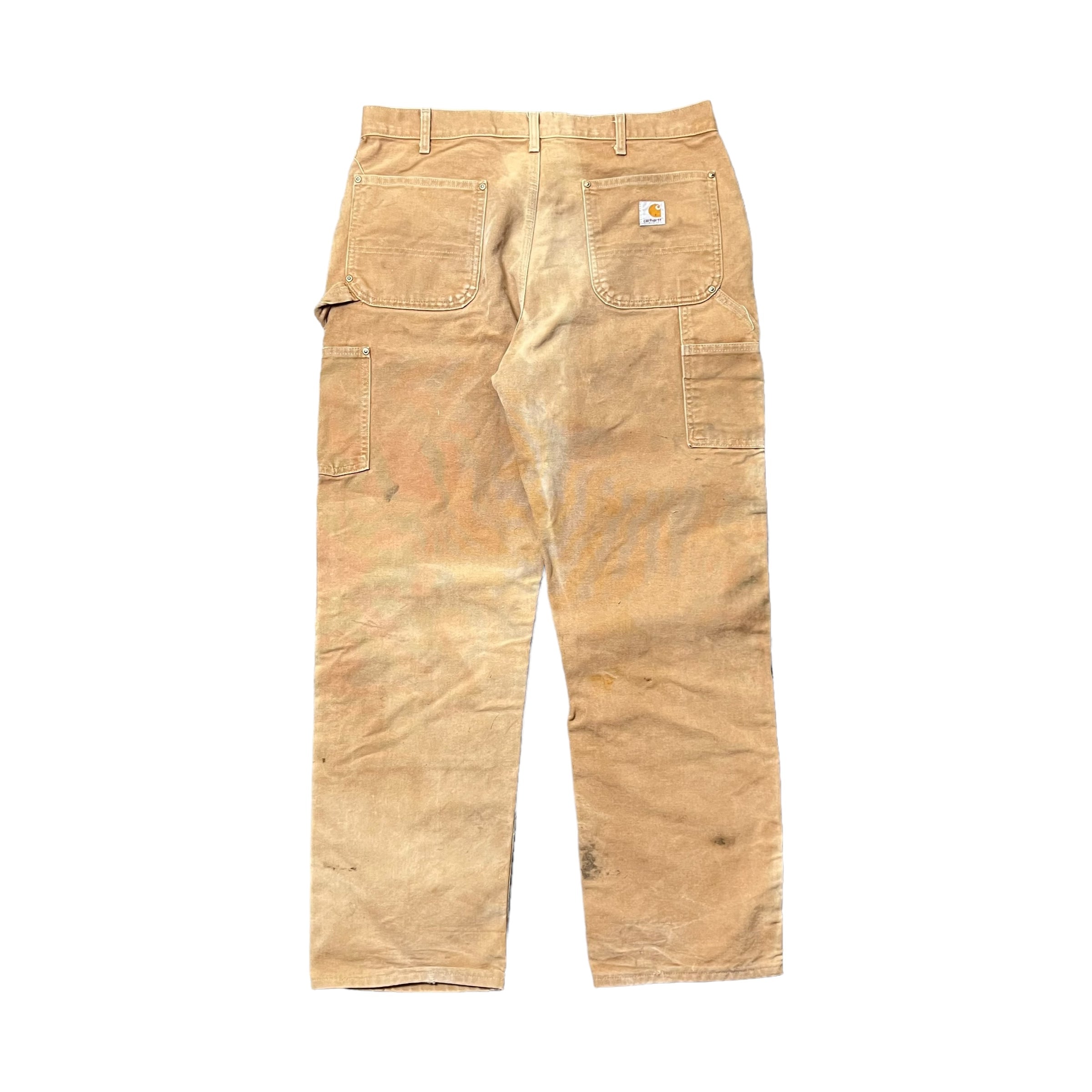 Vintage Carhartt Dungaree Fit Double Knee Carpenter Pants Beige