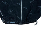 We11done Velour Repeat Logo Jacket Black