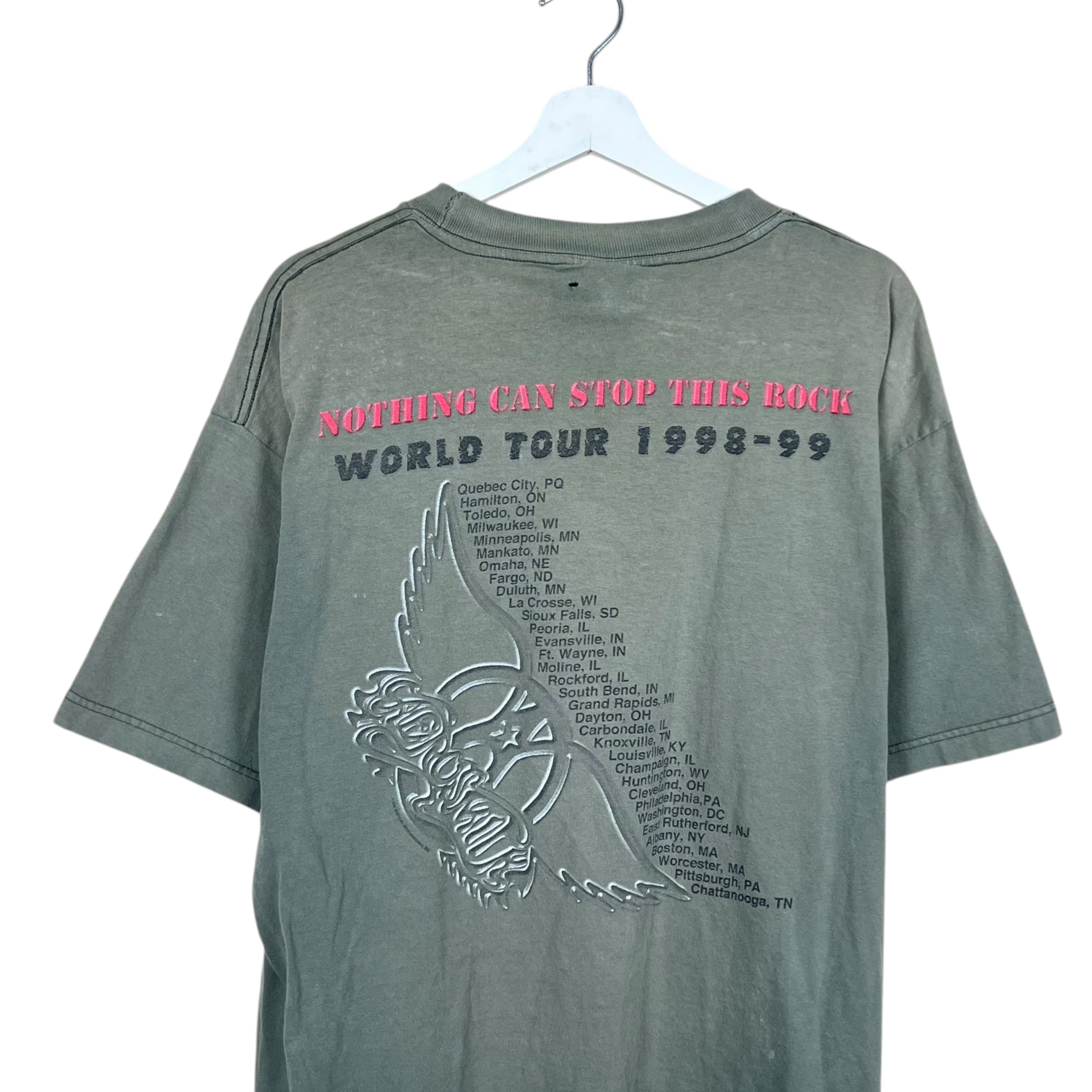 1999 Aerosmith “Nothing Can Stop This Rock” World Tour Tee Green