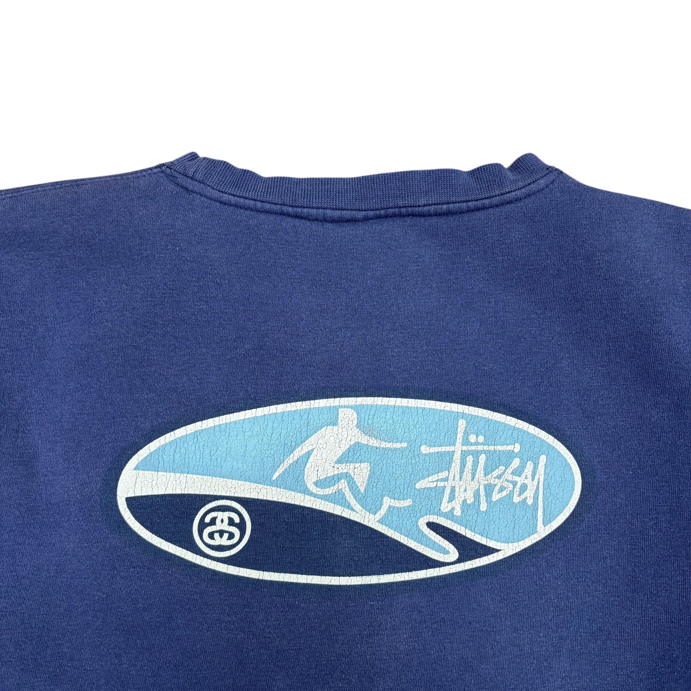 90’s Stussy Surf Logo Crewneck Navy