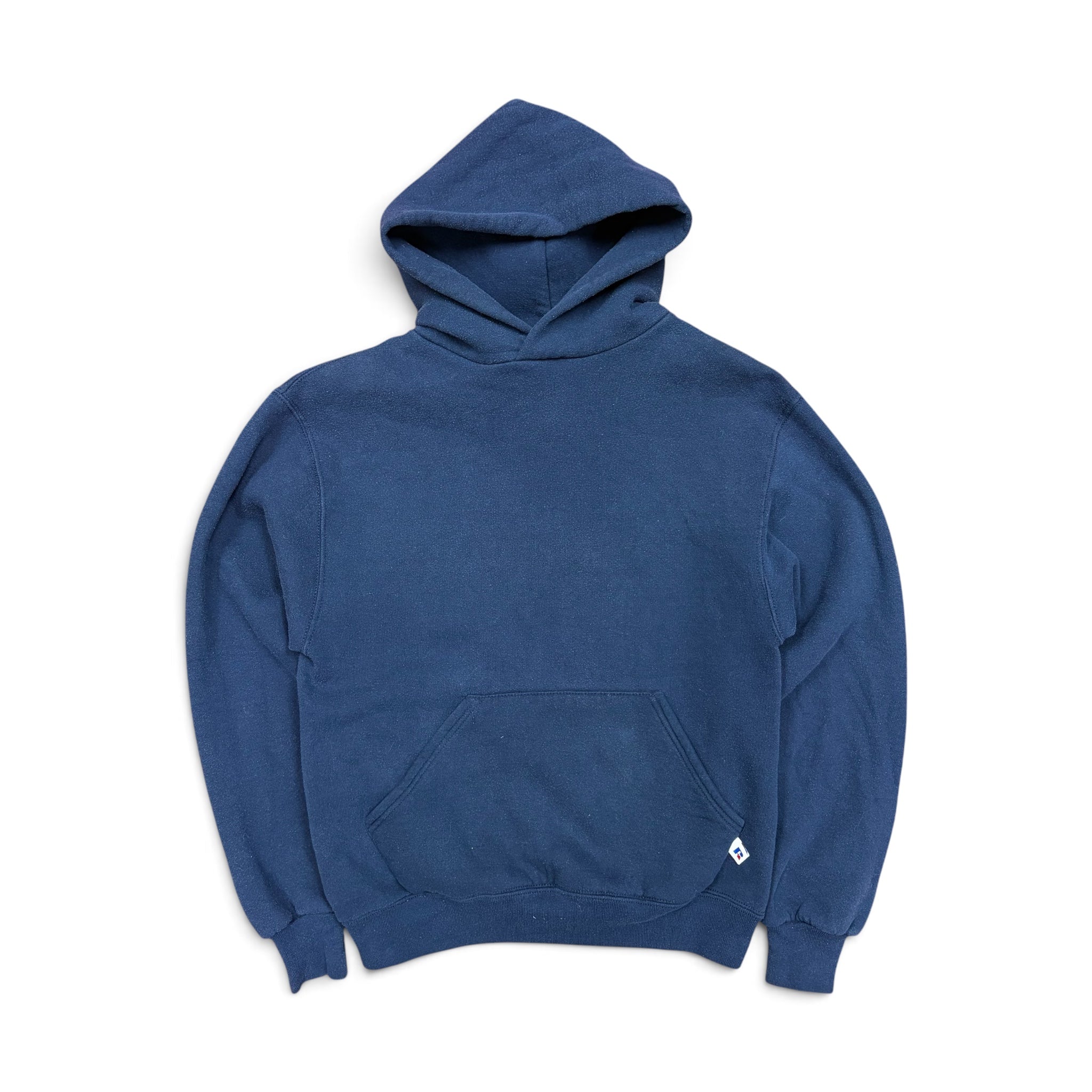 Vintage Y2K Russell Athletic Blank Pullover Hoodie Navy