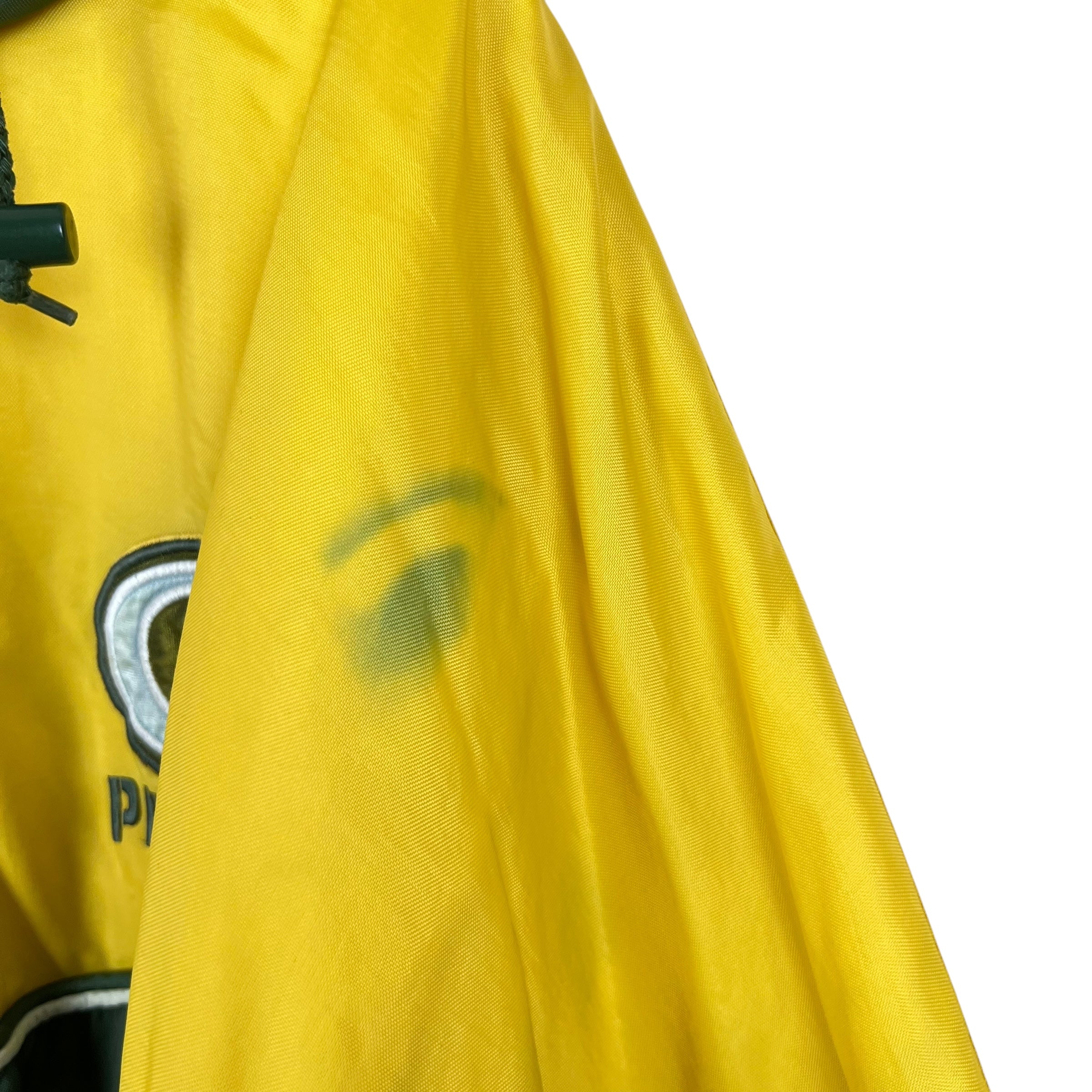 Vintage Game Day Green Bay Packers Hooded Puffer Jacket Yellow/Green