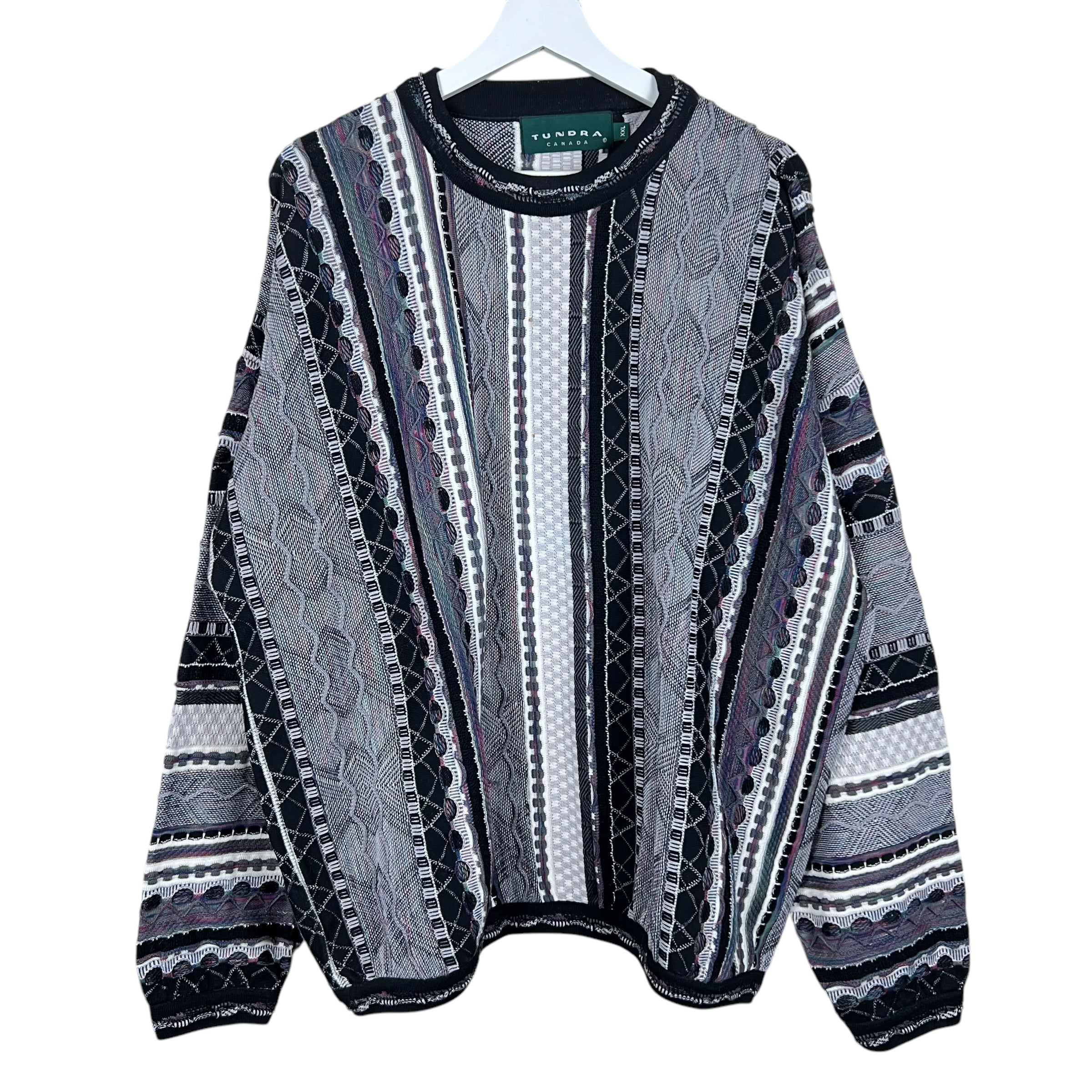 Vintage Tundra 3D Knit Pattern Multi Colour