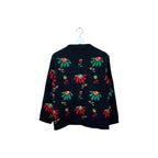 1970’s Champion Women’s Flower Pattern Knit Black