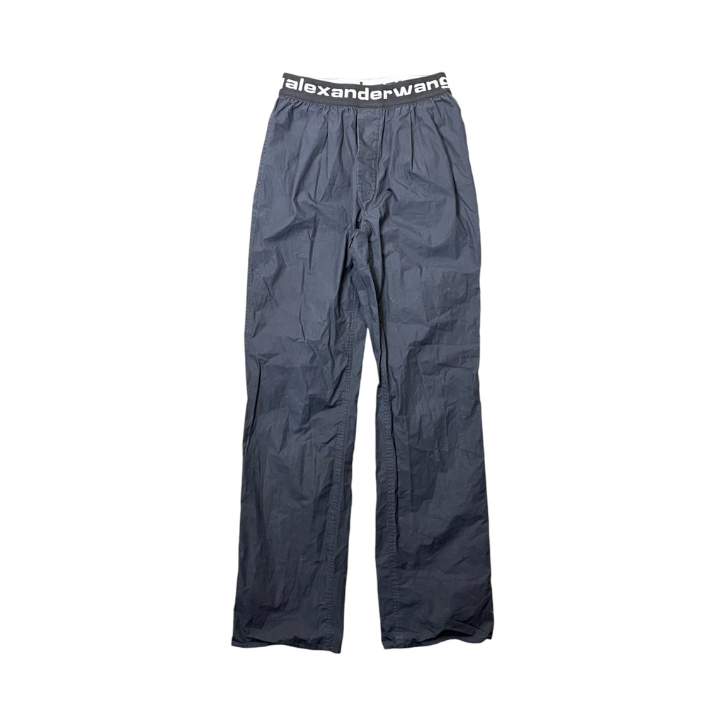 Alexander Wang T Logo Elastic Pull On Pants Black