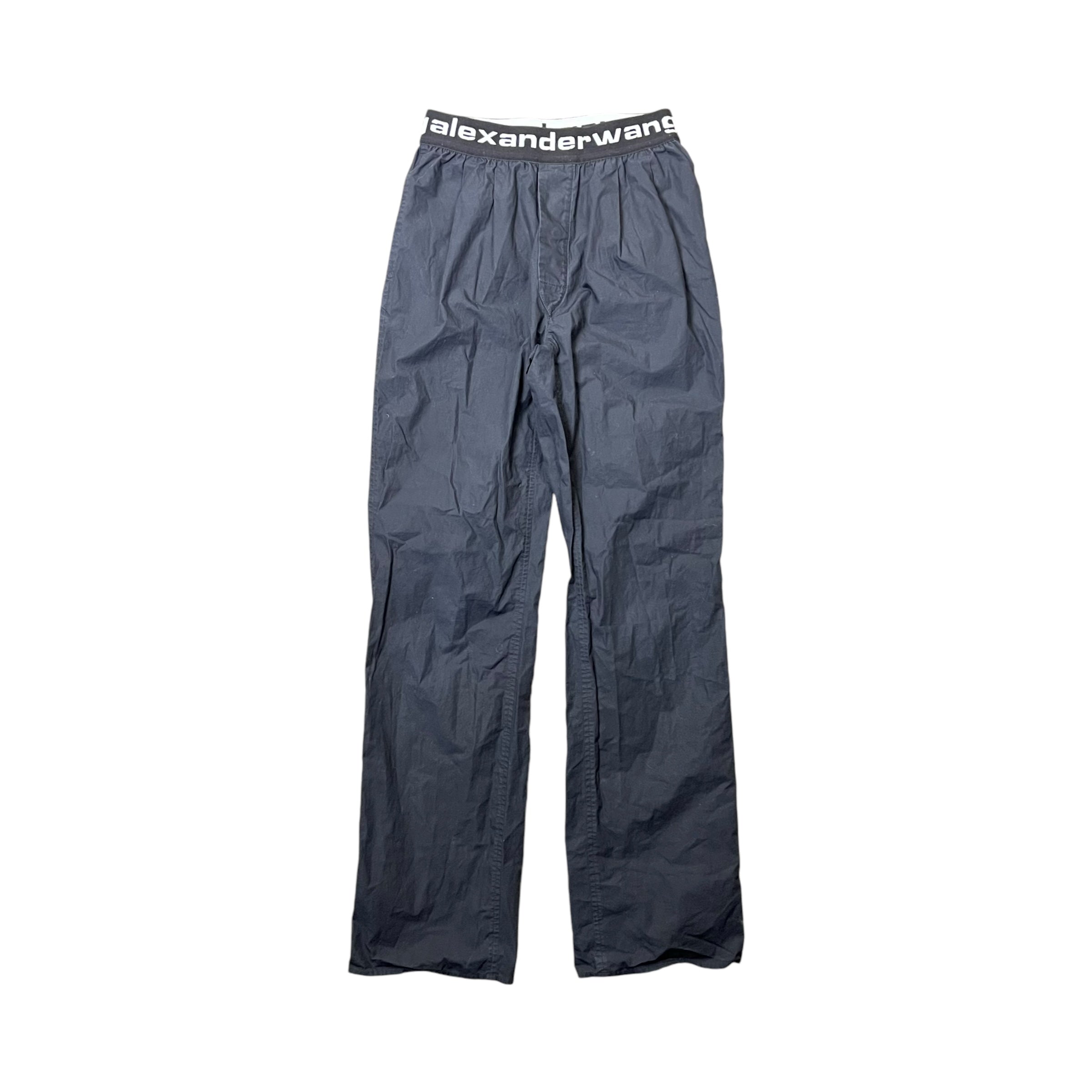 Alexander Wang T Logo Elastic Pull On Pants Black