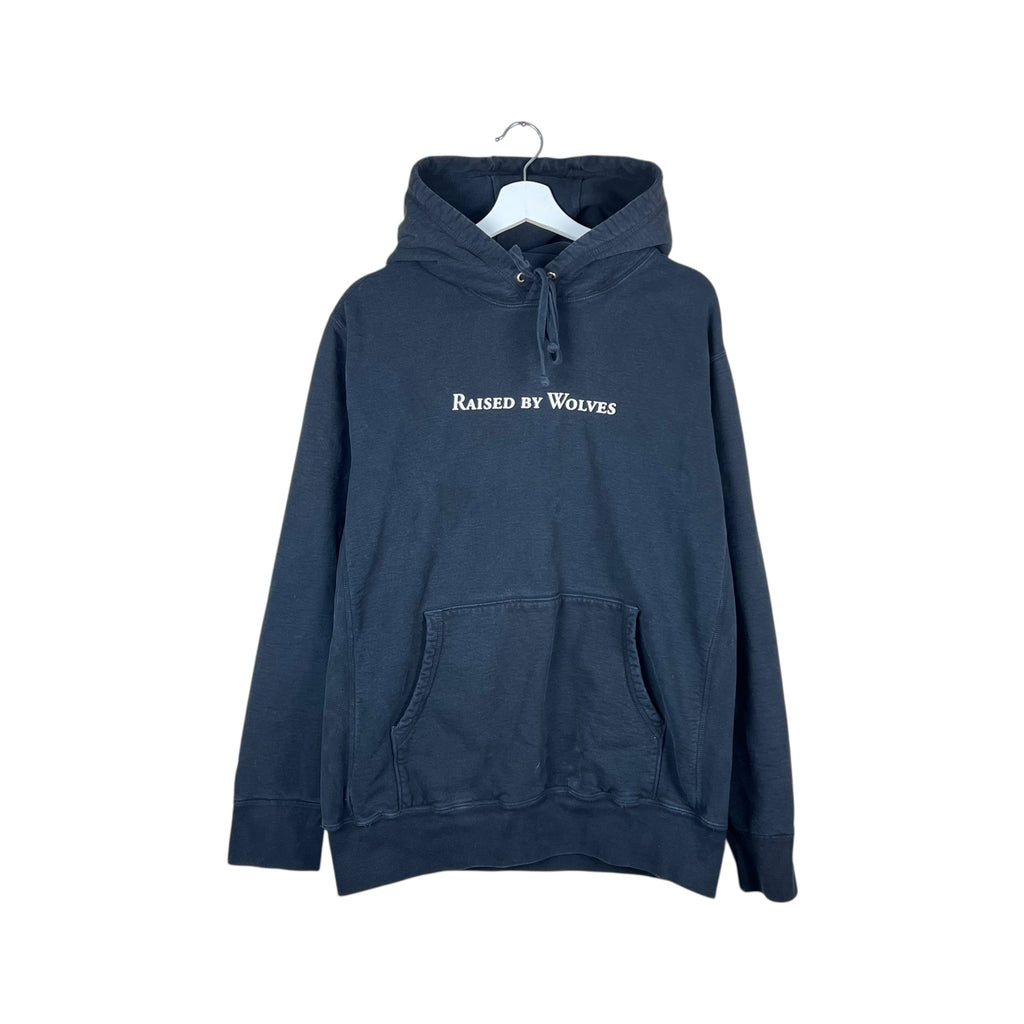 Raised By Wolves Spellout Logo Hoodie Black
