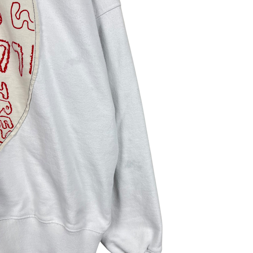 We11done Graffiti Patch Crewneck White