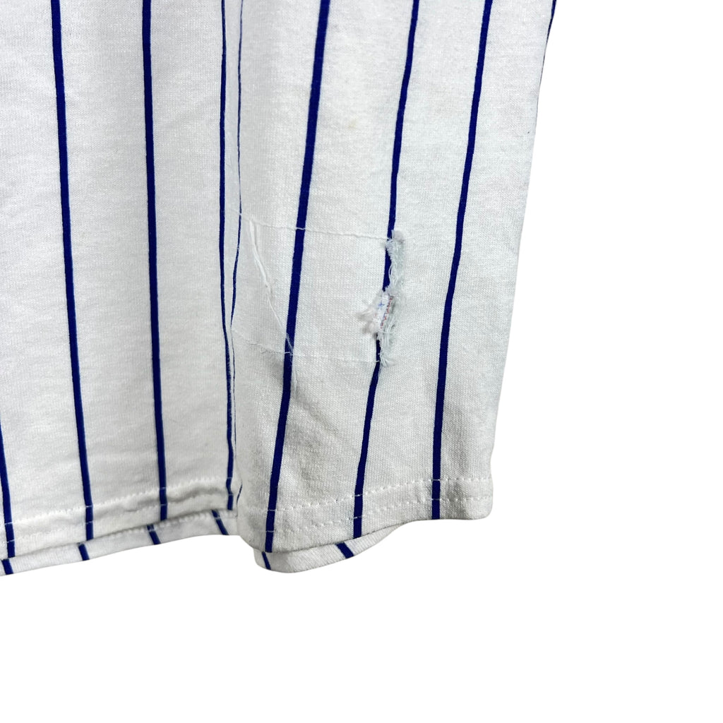 Vintage Russell Athletics MLB New York Mets Blank Home Pinstripe Jersey
