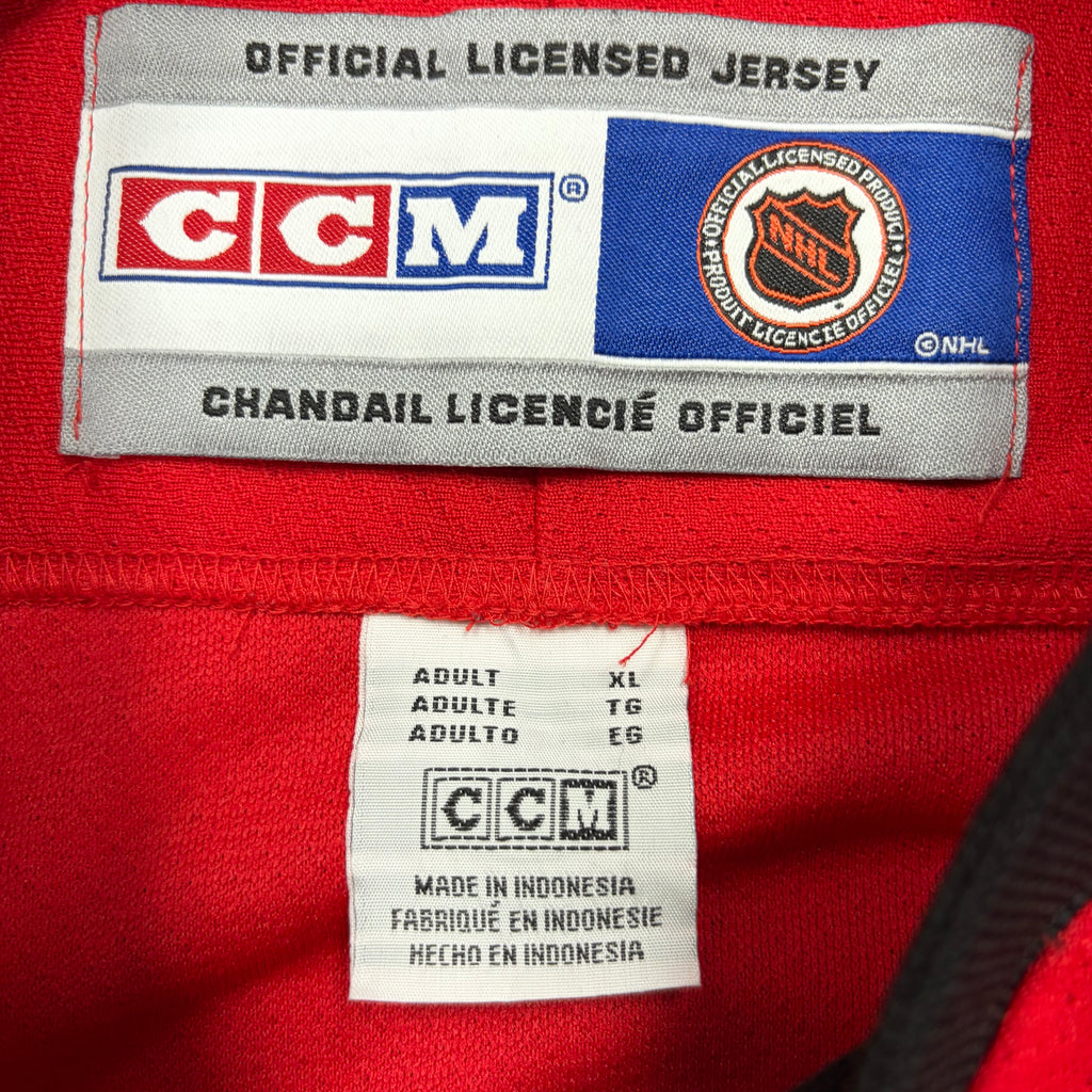 Vintage CCM NHL Calgary Flames Blasty Patch Blank Away Jersey