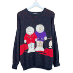 Vintage Piknik Solo By Snazzle Ice Fishing Knit Black