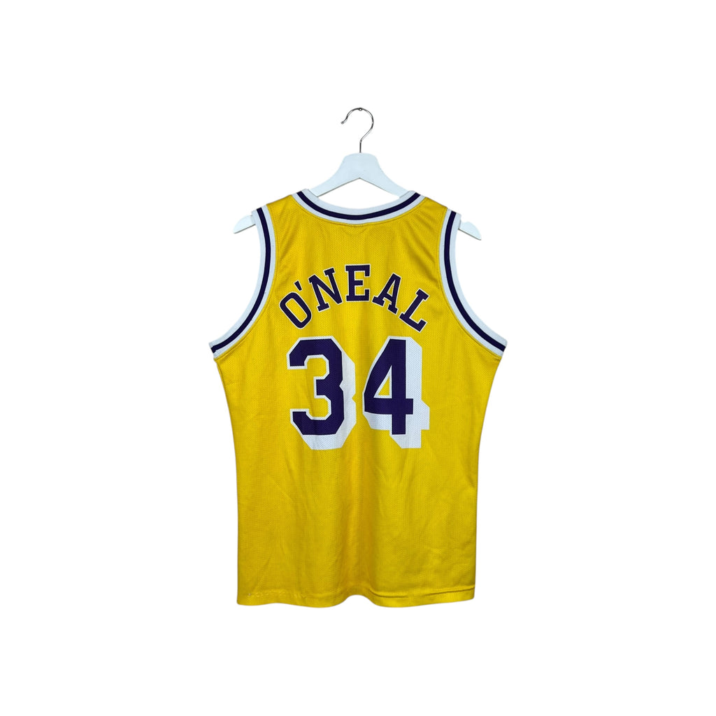 Vintage 90’s Champion NBA Los Angeles Lakers Shaquille O’Neal Home Jersey