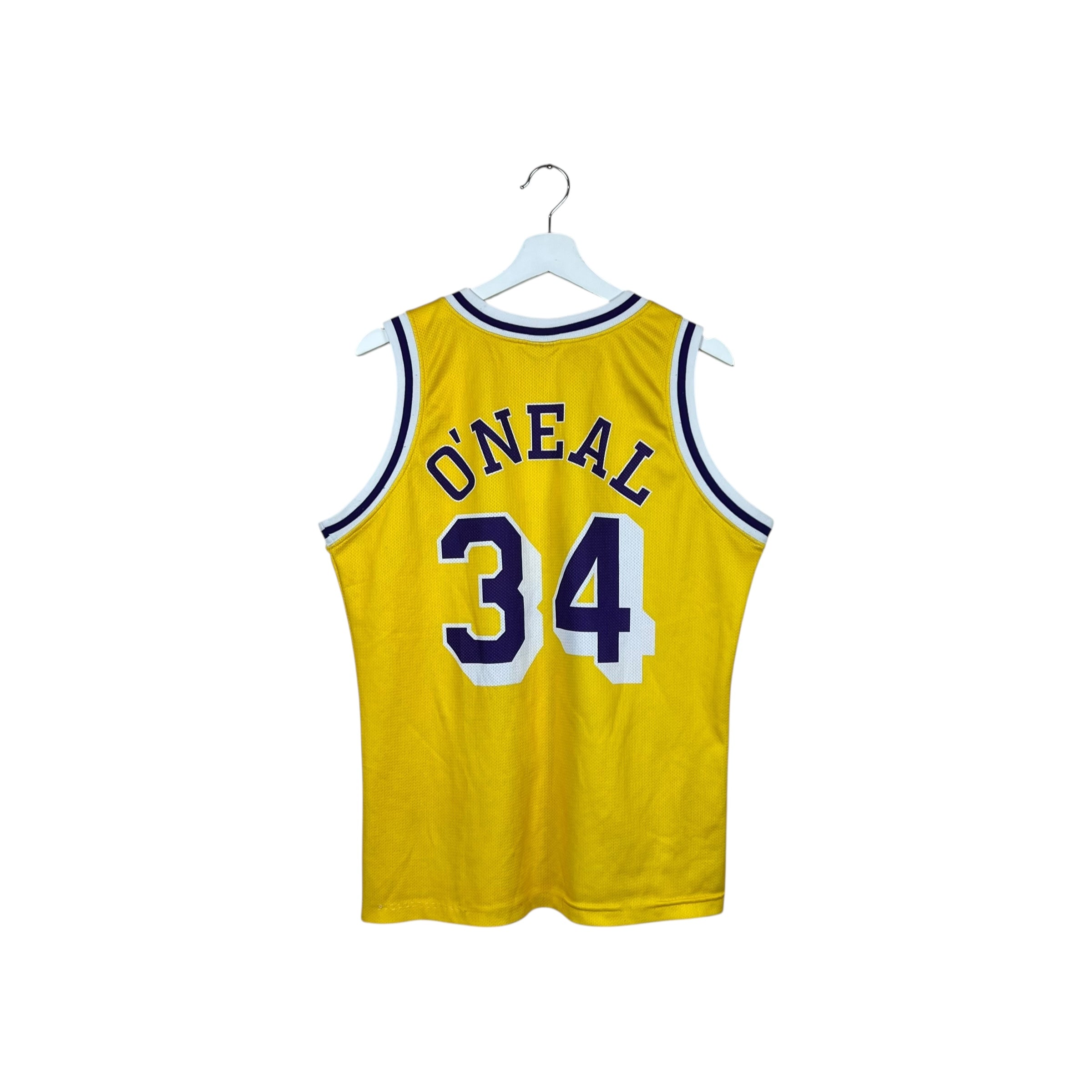 Vintage 90’s Champion NBA Los Angeles Lakers Shaquille O’Neal Home Jersey