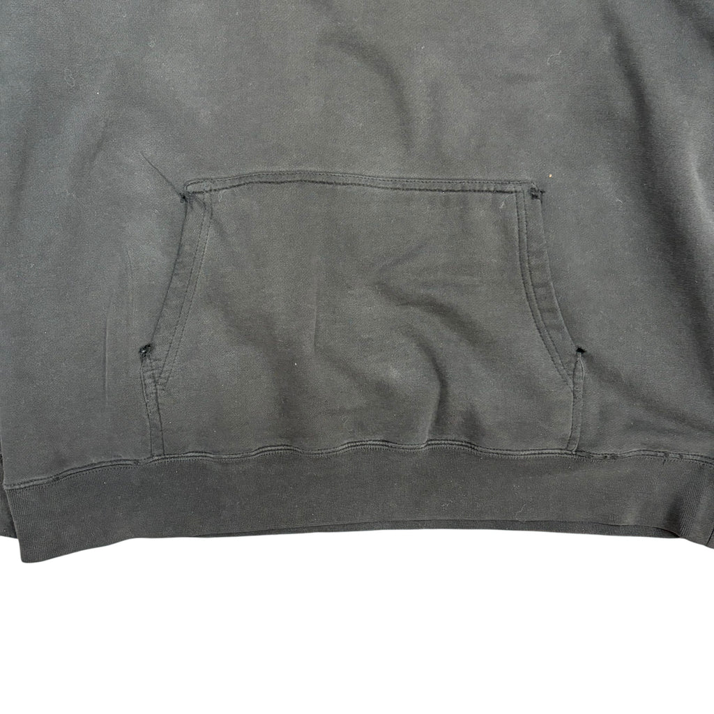 Vintage Stussy Logo Hoodie Distressed Black