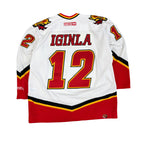 Vintage CCM NHL Calgary Flames Jerome Iginla Away Jersey White