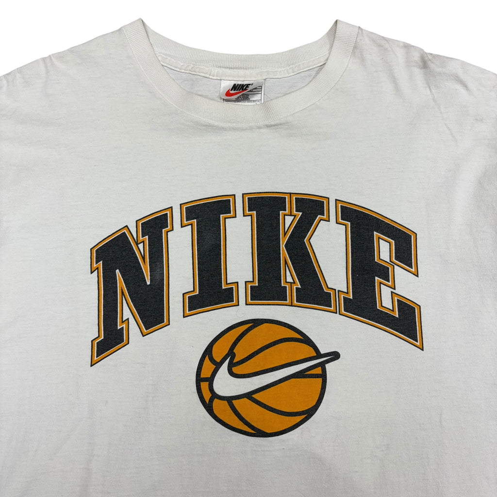 90’s Nike Basketball Arch Spellout Tee White