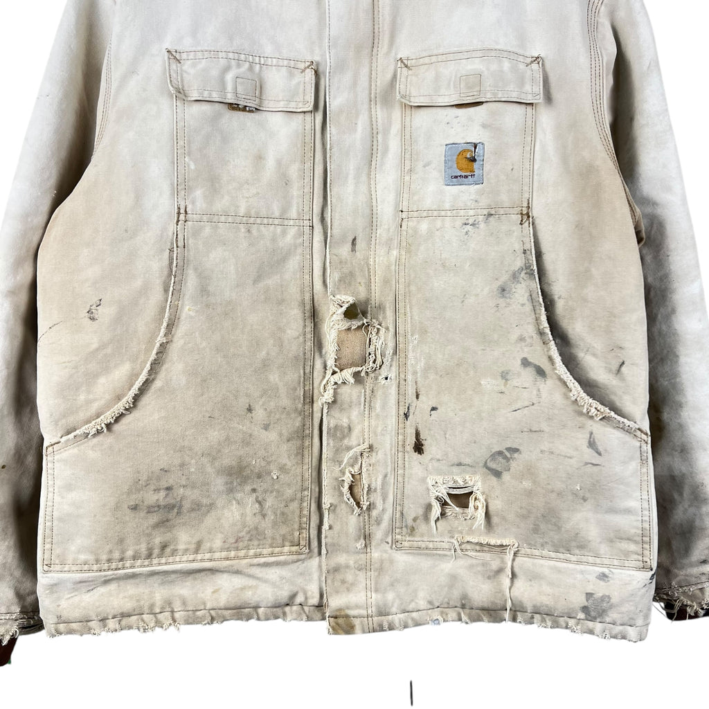 Vintage Carhartt Insulated Arctic Jacket Thrashed Tan